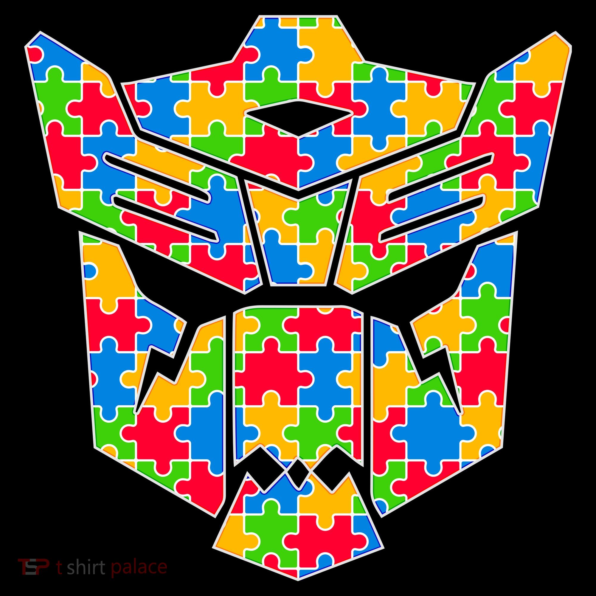 Autism Puzzle Dinobot Logo Coaster
