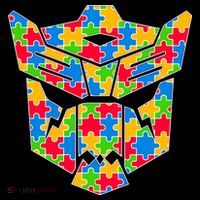 Autism Puzzle Dinobot Logo Tote Bag thumb 4