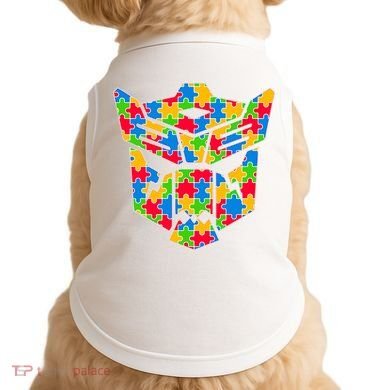 Autism Puzzle Dinobot Logo Doggie Tank
