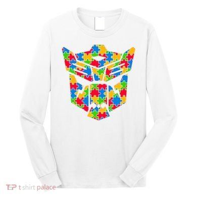 Autism Puzzle Dinobot Logo Long Sleeve Shirt