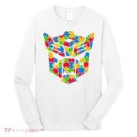 Autism Puzzle Dinobot Logo Long Sleeve Shirt thumb 0