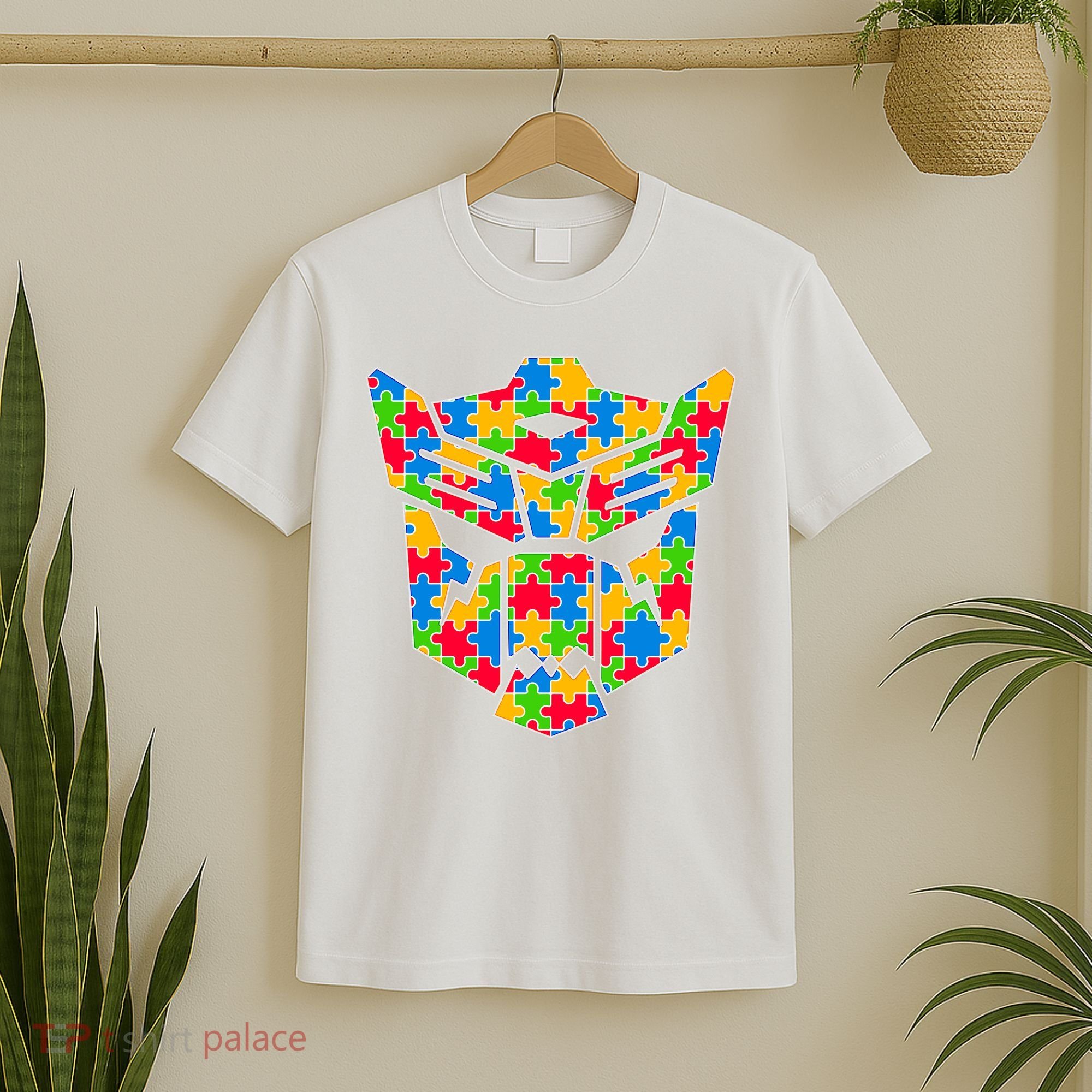 Autism Puzzle Dinobot Logo T-Shirt