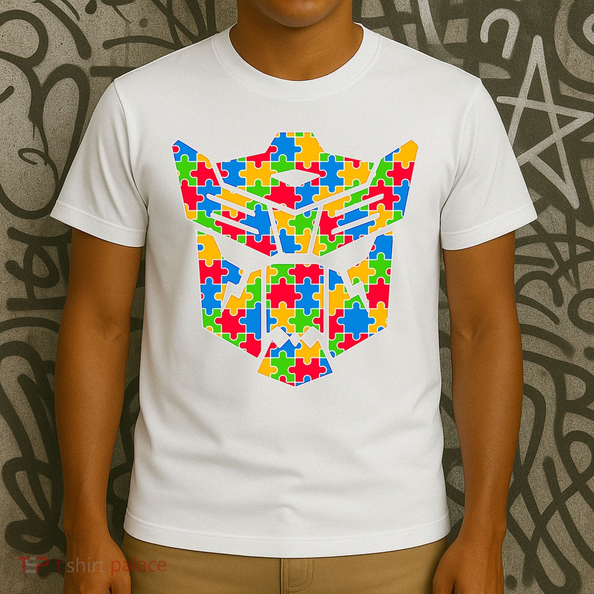 Autism Puzzle Dinobot Logo T-Shirt