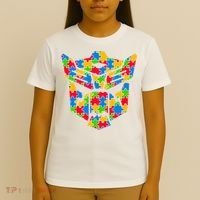 Autism Puzzle Dinobot Logo T-Shirt thumb 4