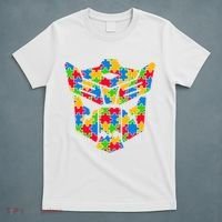 Autism Puzzle Dinobot Logo T-Shirt thumb 5