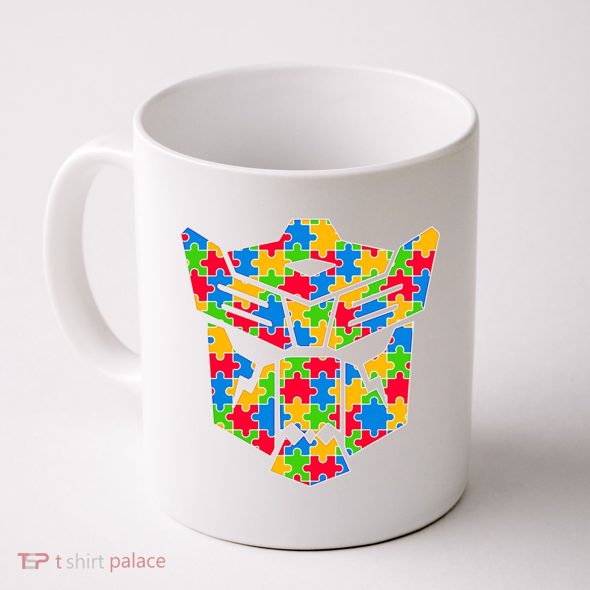 Autism Puzzle Dinobot Logo Coffee Mug