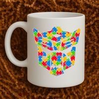 Autism Puzzle Dinobot Logo Coffee Mug thumb 2