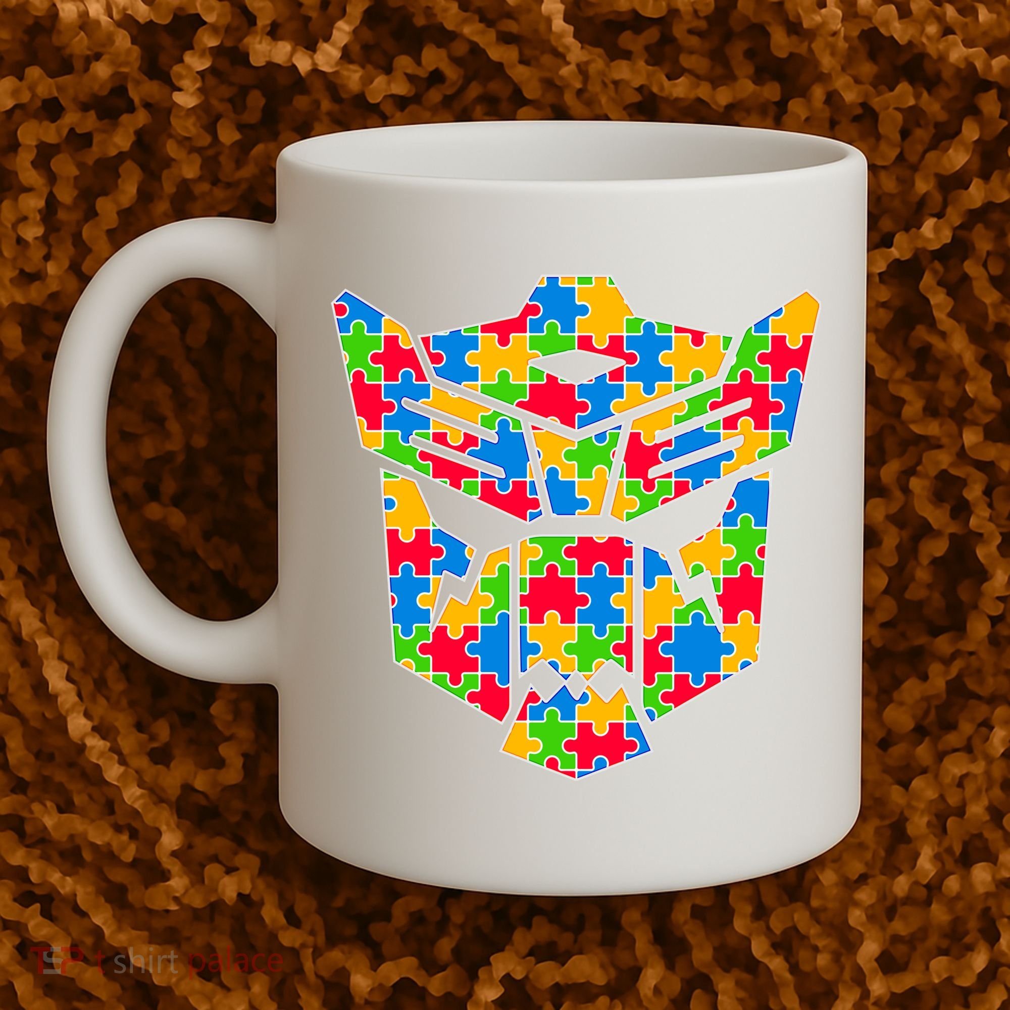 Autism Puzzle Dinobot Logo Coffee Mug