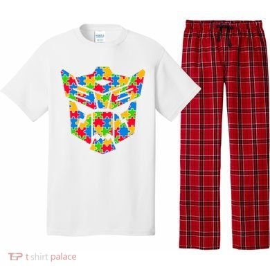 Autism Puzzle Dinobot Logo Pajama Set