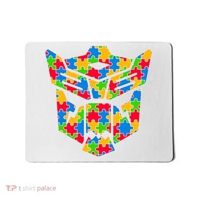 Autism Puzzle Dinobot Logo Mousepad