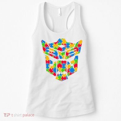 Autism Puzzle Dinobot Logo Women's Tank Top