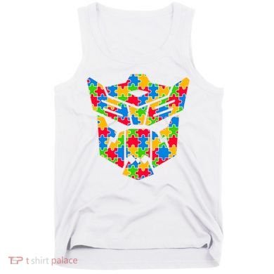 Autism Puzzle Dinobot Logo Tank Top