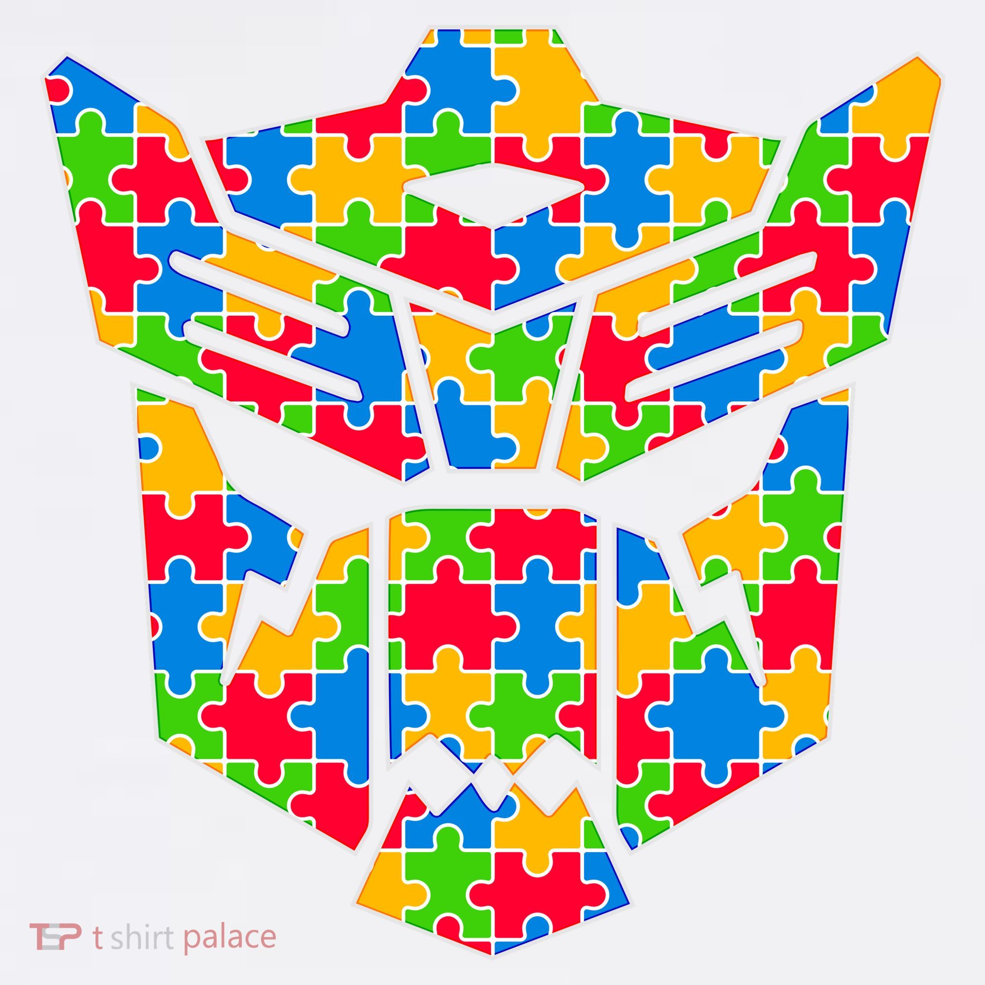 Autism Puzzle Dinobot Logo Visor