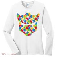 Autism Puzzle Dinobot Logo Women's Long Sleeve Shirt thumb 0