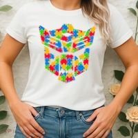 Autism Puzzle Dinobot Logo Women's T-Shirt thumb 2