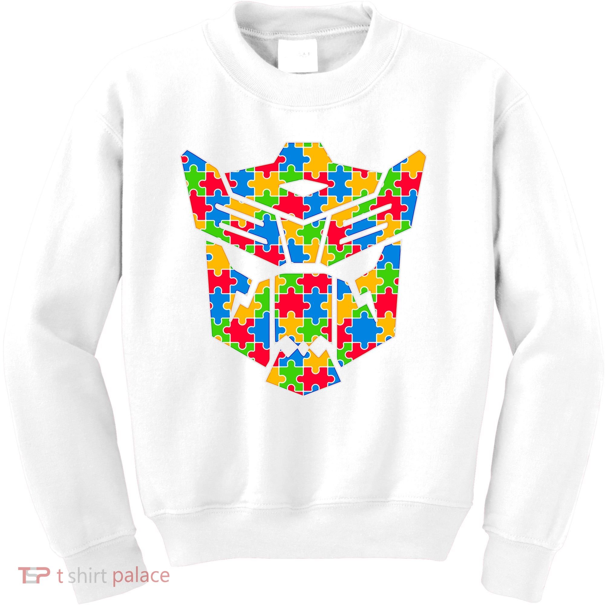 Autism Puzzle Dinobot Logo Kids Sweatshirt