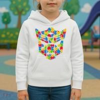 Autism Puzzle Dinobot Logo Kids Hoodie thumb 3