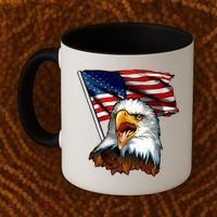 American Patriotic Eagle Flag Coffee Mug thumb 2