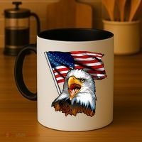 American Patriotic Eagle Flag Coffee Mug thumb 4