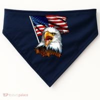 American Patriotic Eagle Flag USA-Made Doggie Bandana thumb 0
