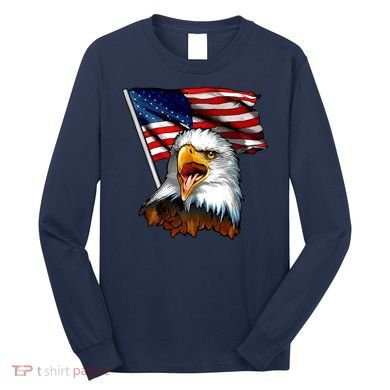American Patriotic Eagle Flag Long Sleeve Shirt