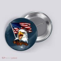 American Patriotic Eagle Flag Button thumb 0