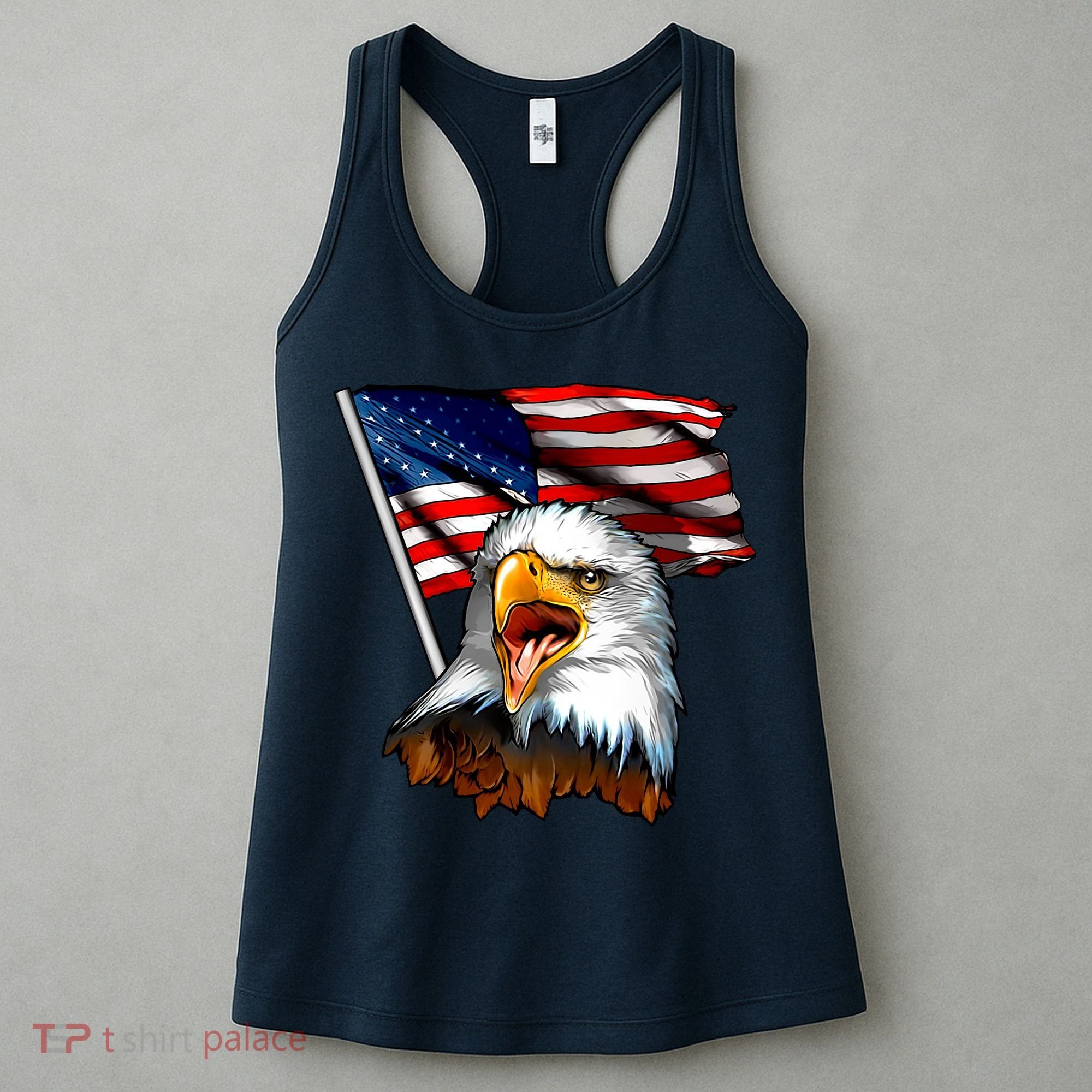 American Patriotic Eagle Flag Women's Tank Top