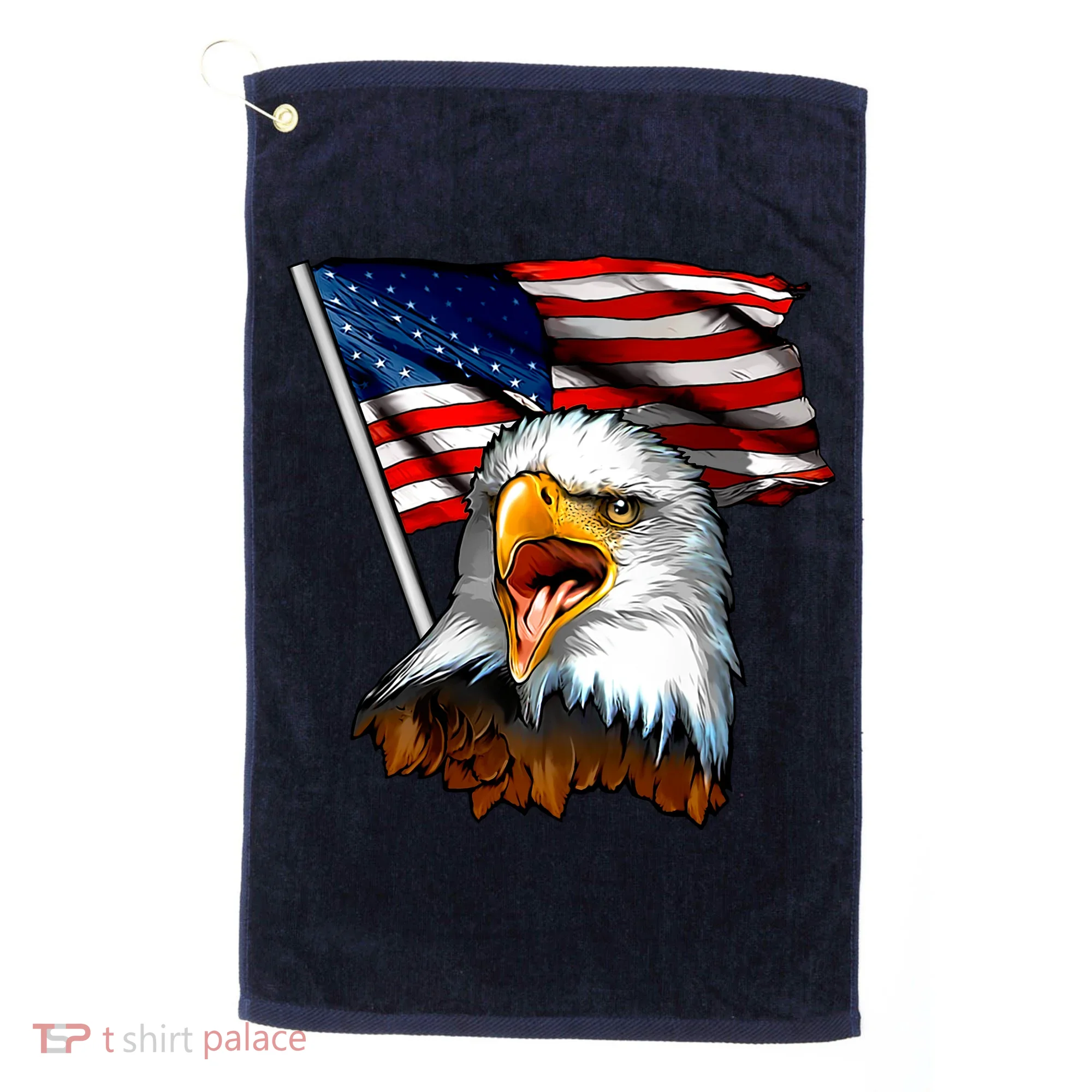 American Patriotic Eagle Flag Golf Towel