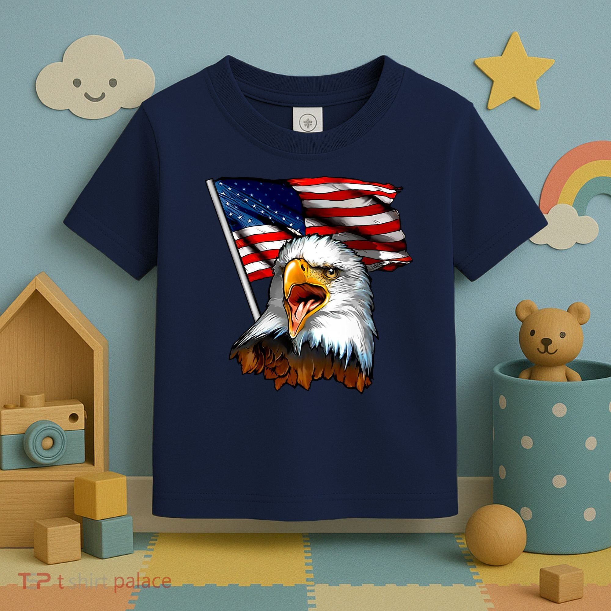 American Patriotic Eagle Flag Toddler T-Shirt