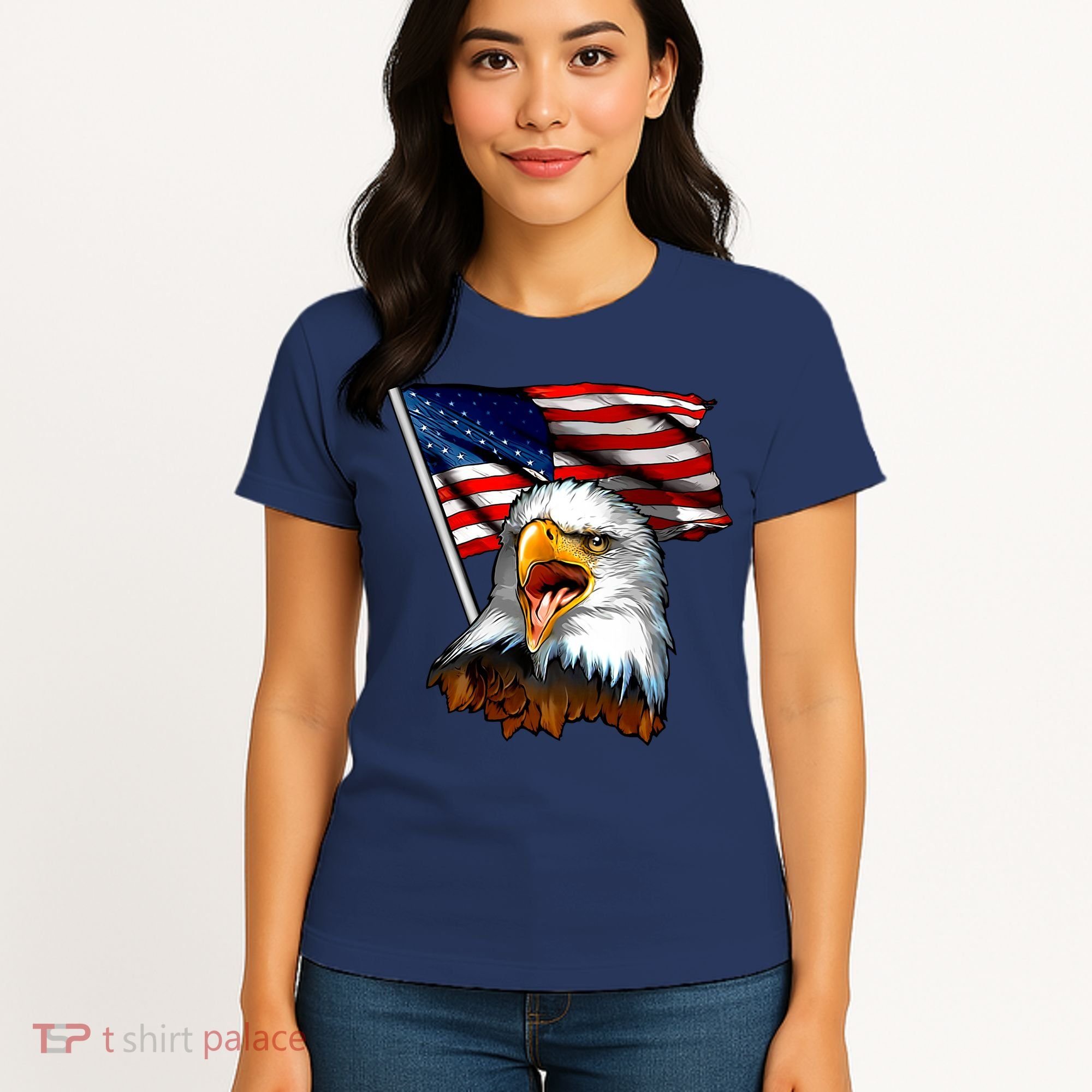 American Patriotic Eagle Flag Women's T-Shirt