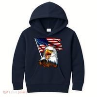 American Patriotic Eagle Flag Kids Hoodie thumb 0