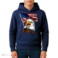 American Patriotic Eagle Flag Kids Hoodie thumb 4