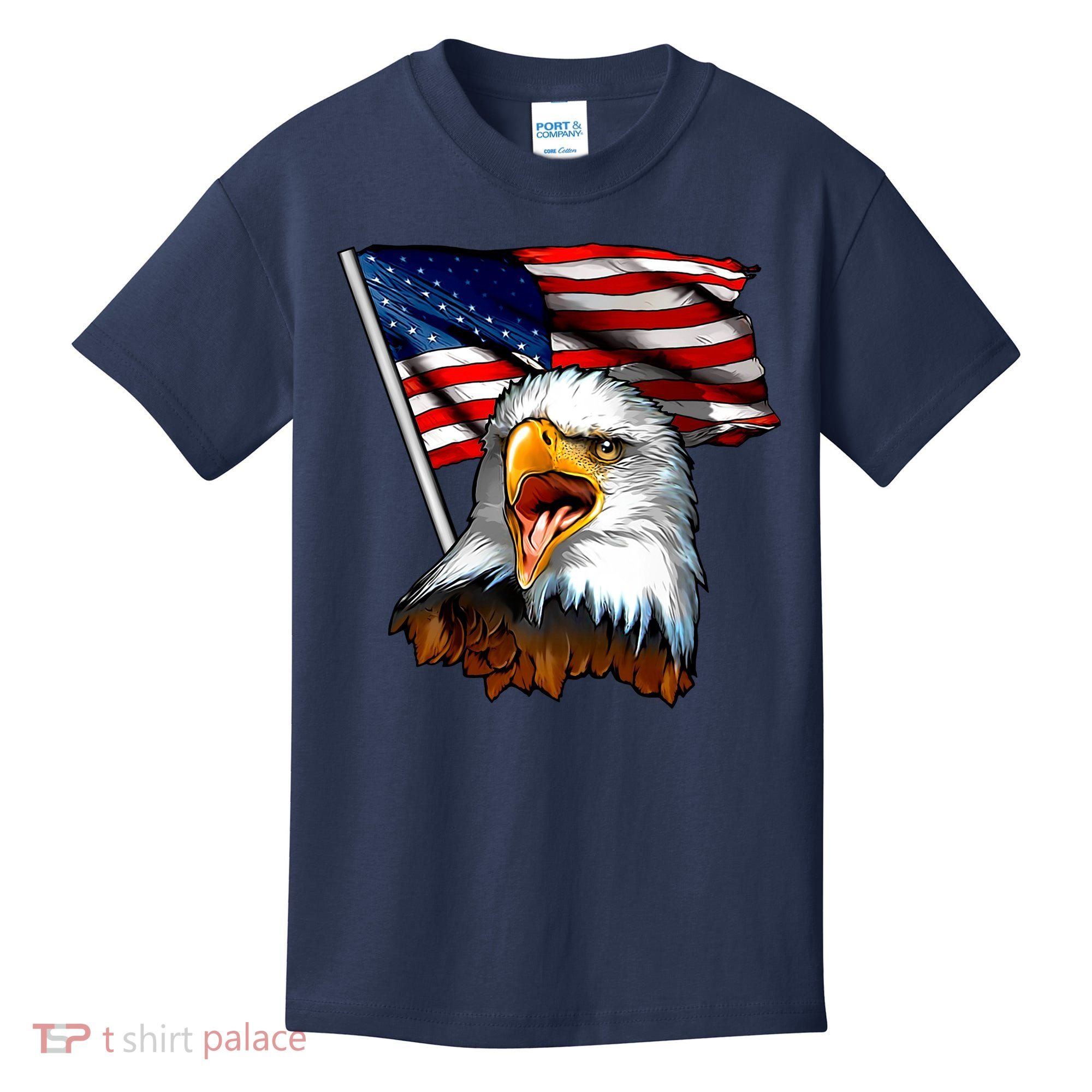American Patriotic Eagle Flag Kids T-Shirt