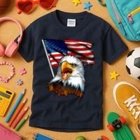 American Patriotic Eagle Flag Kids T-Shirt thumb 3