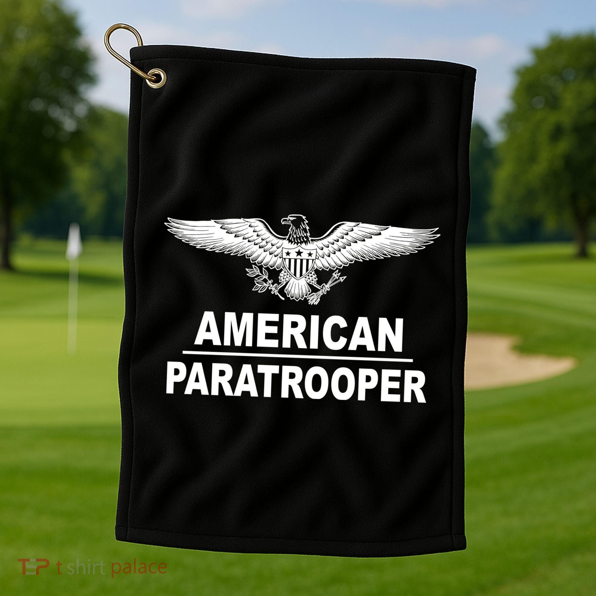 American Paratrooper Eagle Golf Towel