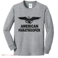 American Paratrooper Eagle Kids Long Sleeve Shirt thumb 0