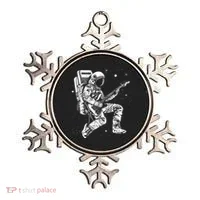 Astronaut playing electric guitar in space Astronaut Art Ornament thumb 0