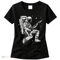 Astronaut playing electric guitar in space Astronaut Art Women's T-Shirt thumb 0