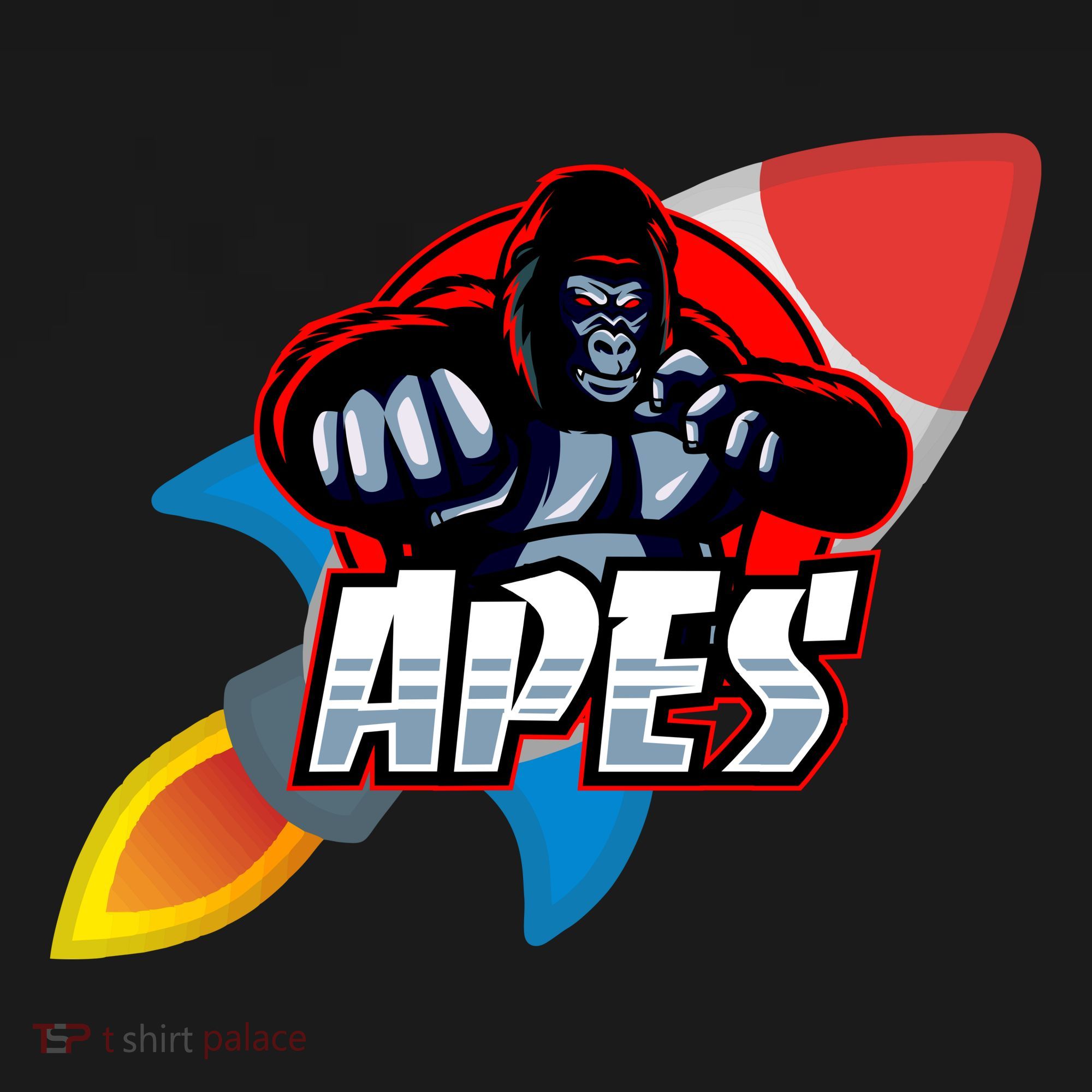 Apes To The Moon Apron