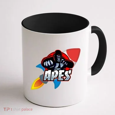 Apes To The Moon Coffee Mug back