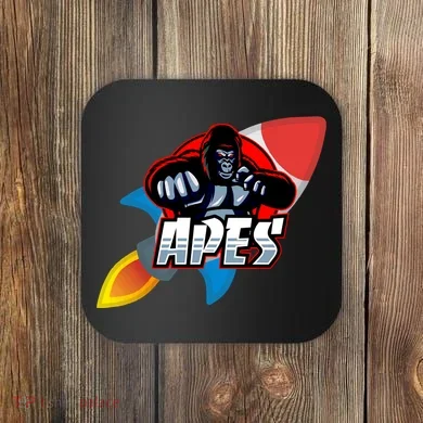 Apes To The Moon Coaster