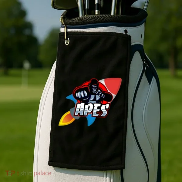 Apes To The Moon Golf Towel