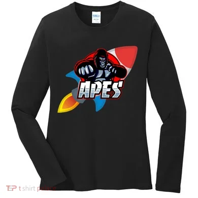 Apes To The Moon Women's Long Sleeve Shirt
