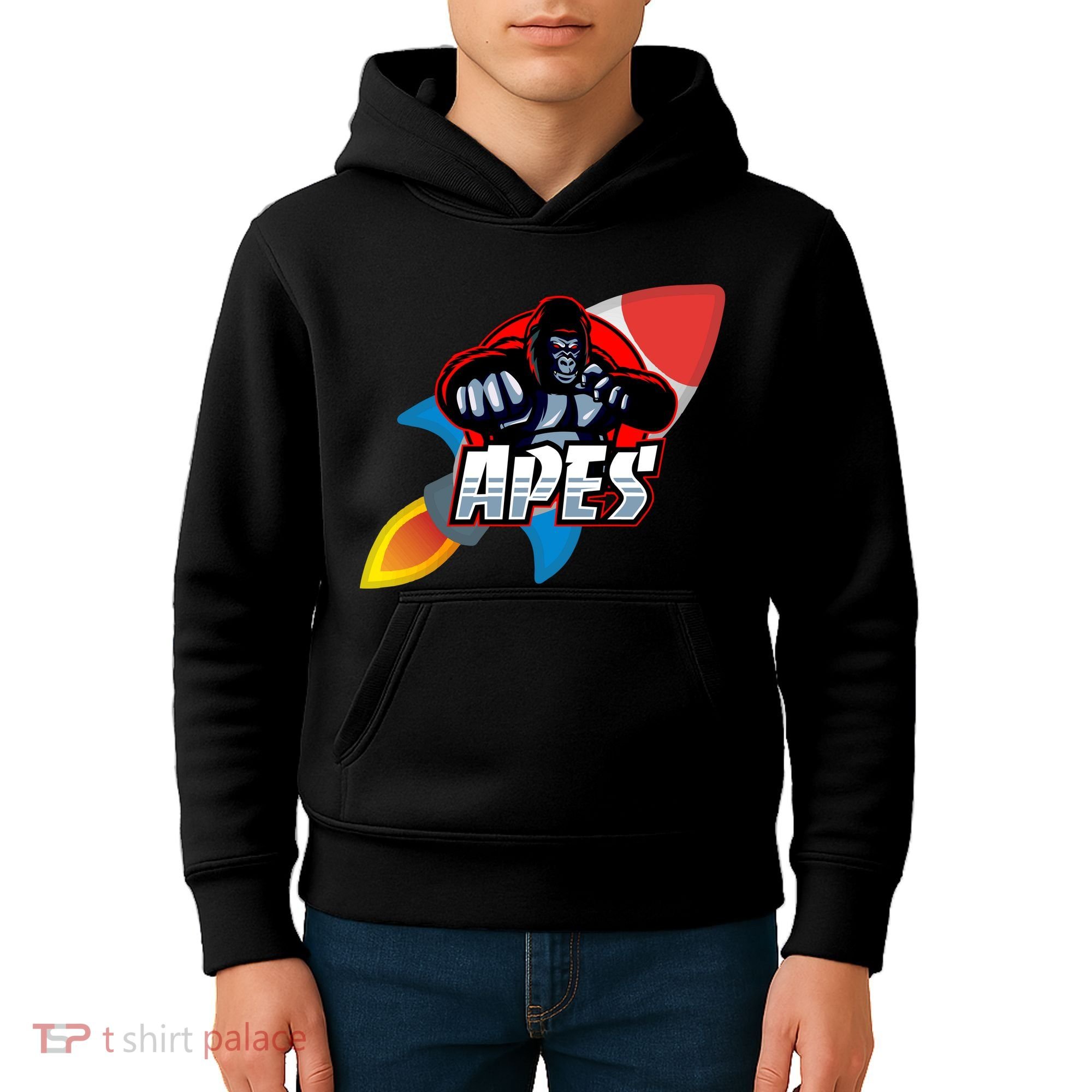 Apes To The Moon Kids Hoodie