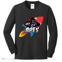Apes To The Moon Kids Long Sleeve Shirt thumb 0