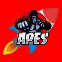 Apes To The Moon Santa Hat thumb 1