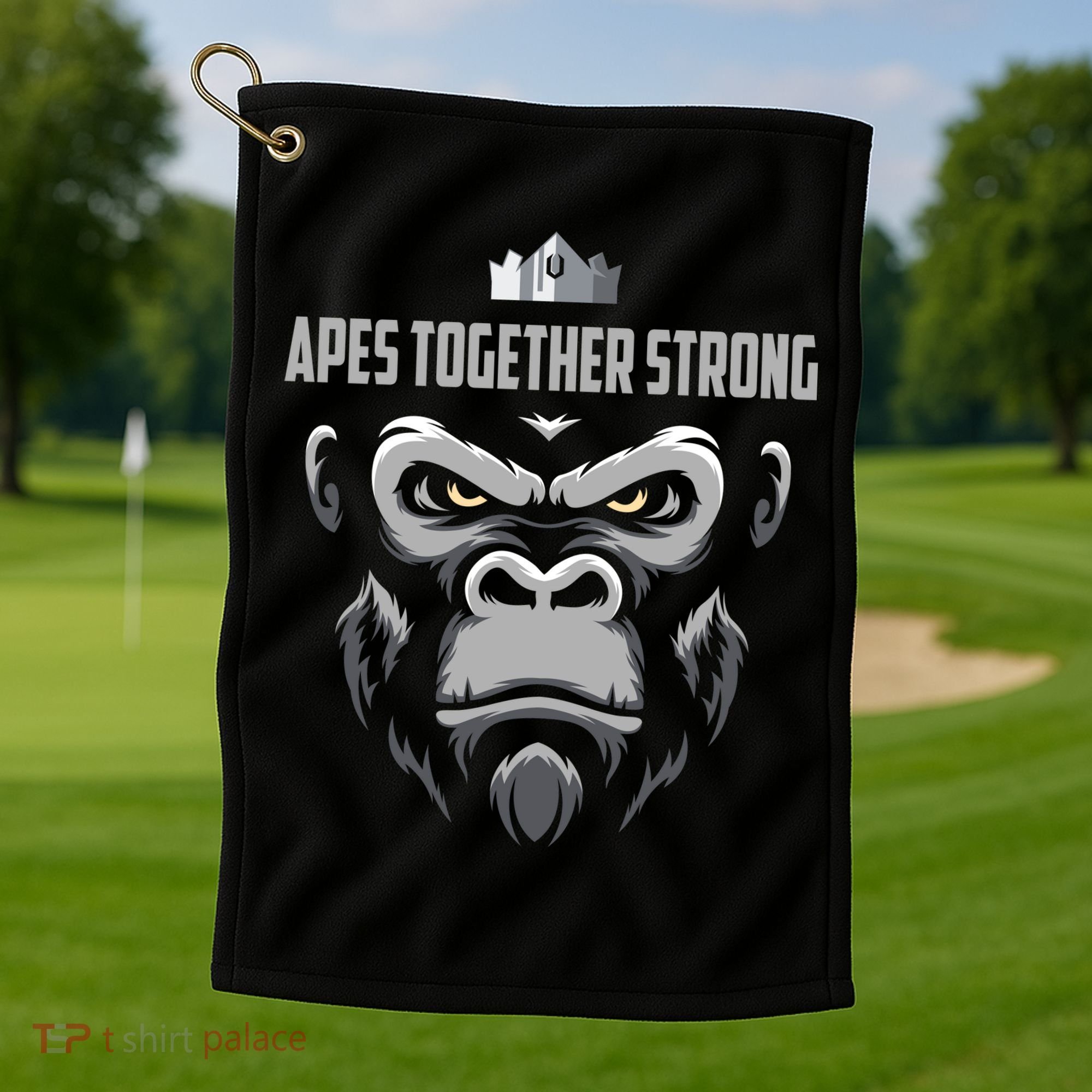 Apes Together Strong Gorilla HODL Stocks Golf Towel