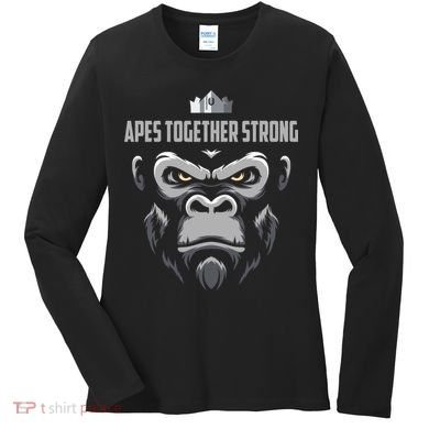 Apes Together Strong Gorilla HODL Stocks Women's Long Sleeve Shirt