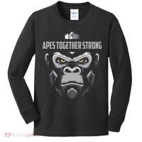 Apes Together Strong Gorilla HODL Stocks Kids Long Sleeve Shirt thumb 0