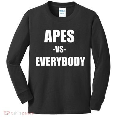 Apes Vs Everybody Kids Long Sleeve Shirt